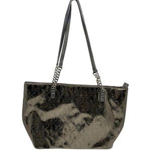 Michael Kors Large Golden Patent Leather Tote Bag